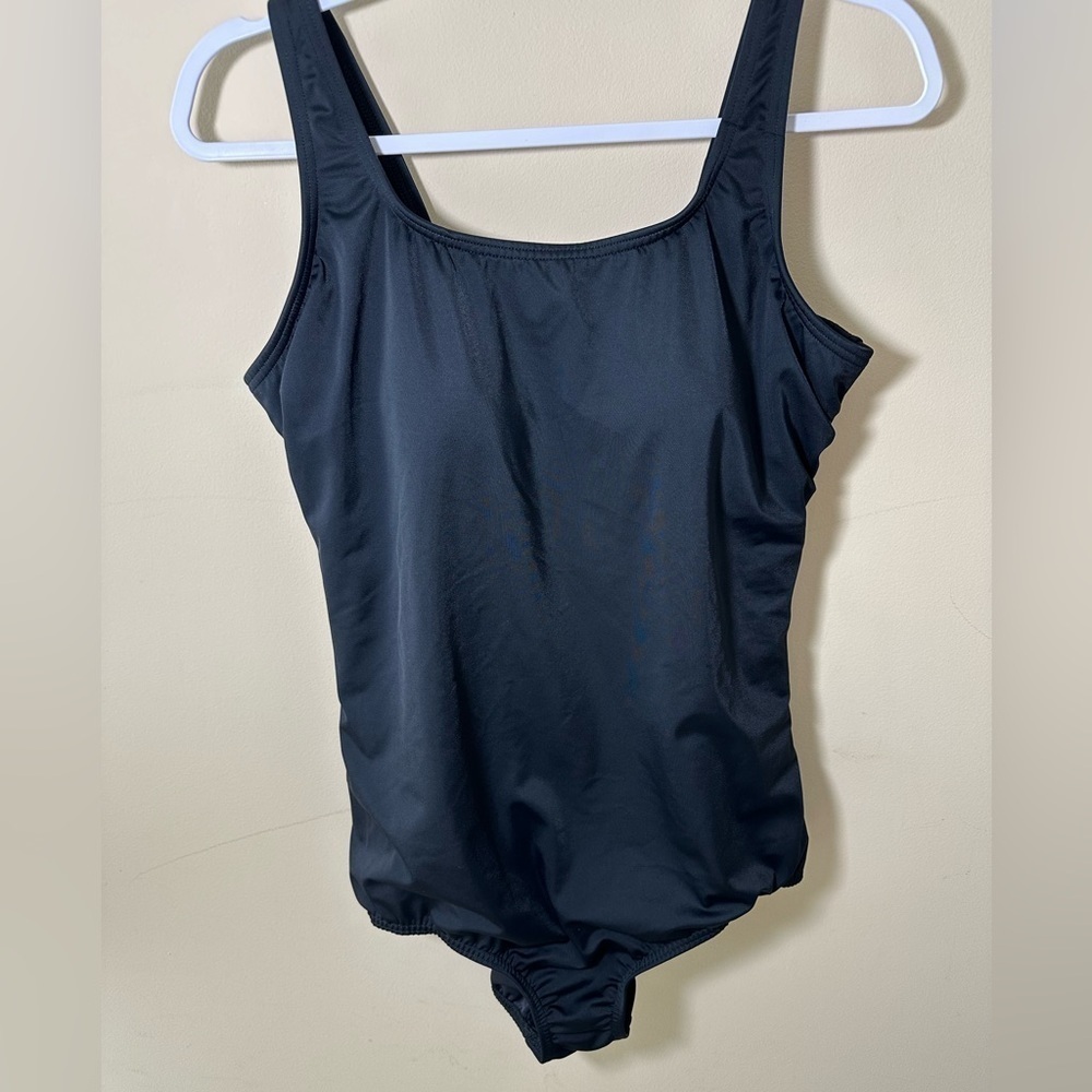 LAND'S END One Piece Swim Suit Black size 16DD